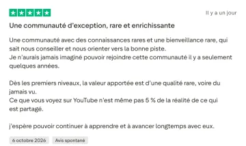 Avis Trustpilot sur la communauté de LE LABO IA, capture du 06/10/2026